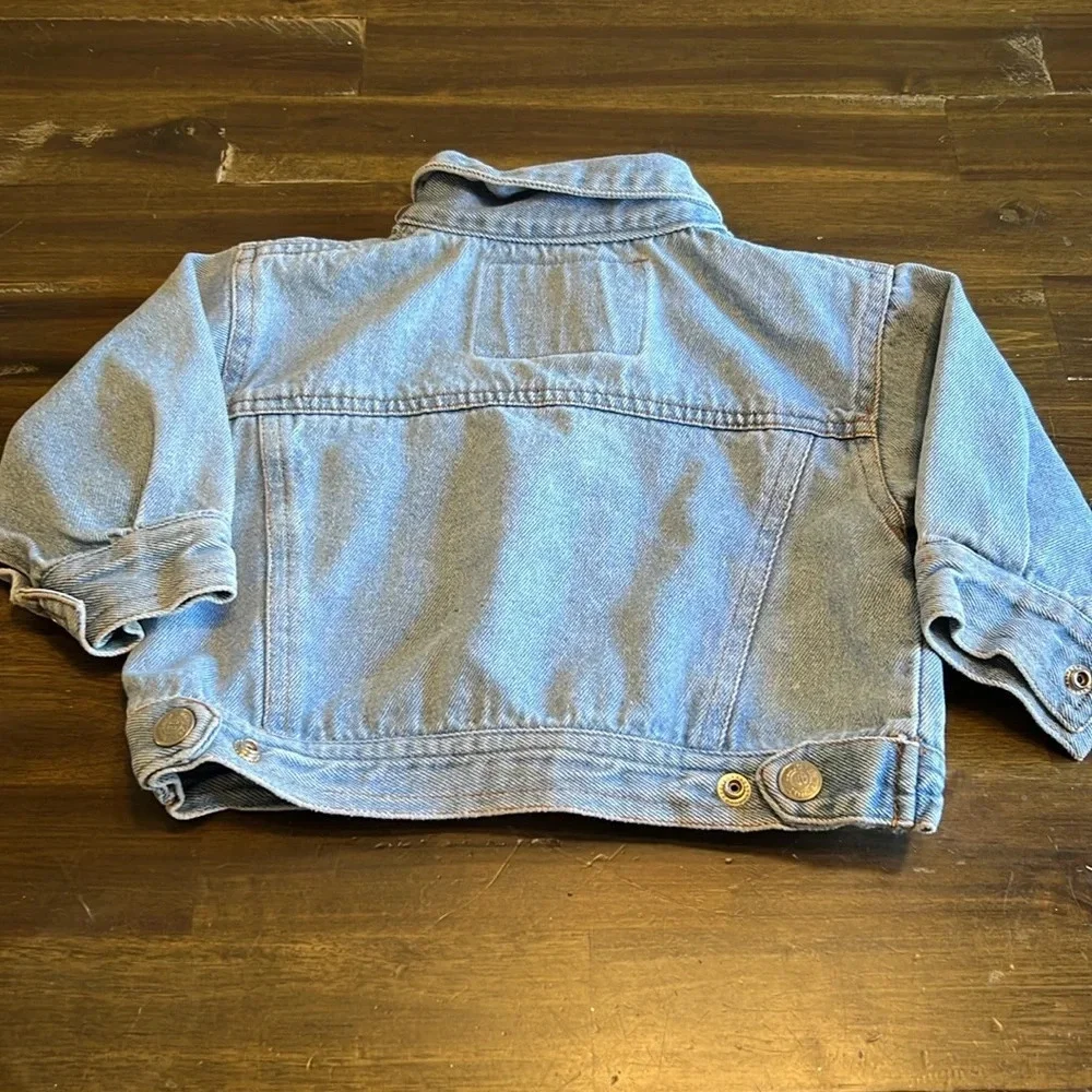 Vintage Baby Gap Light Wash Denim Jacket Jean Snap Button 12 months